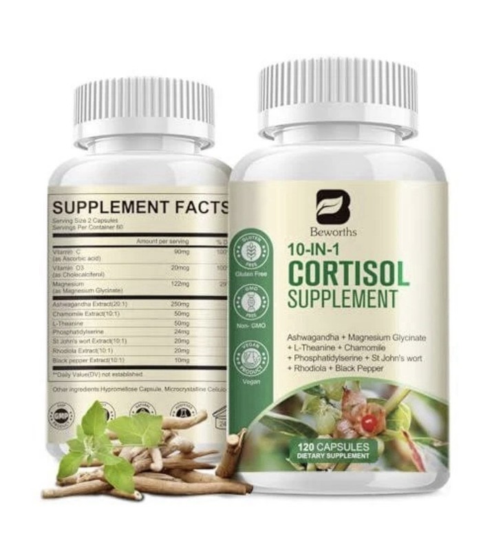 BEWORTHS 10-IN-1 CORTISOL SUPPLEMENT (120 CAPSULES) EXP 04/2027