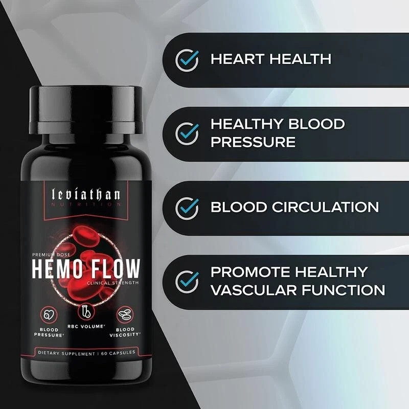 3pcs Leviathan Nutrition Hemo Flow Supplement with Nattokinase for Nitric Oxide gallery