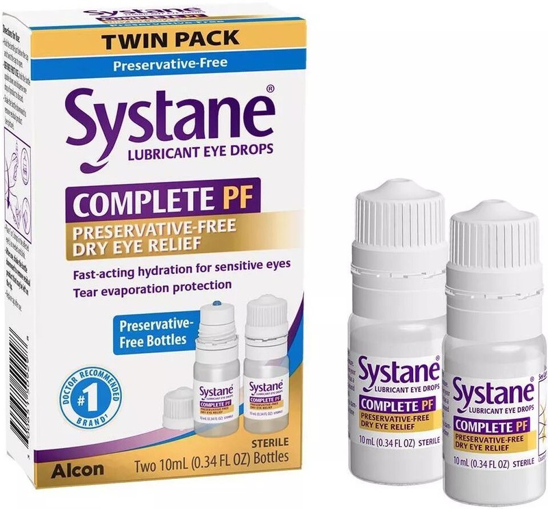 ALCON SYSTANE – COMPLETE PF PRESERVATIVE FREE – TWIN PACK – 2 X 10ML EXP. 7/2025