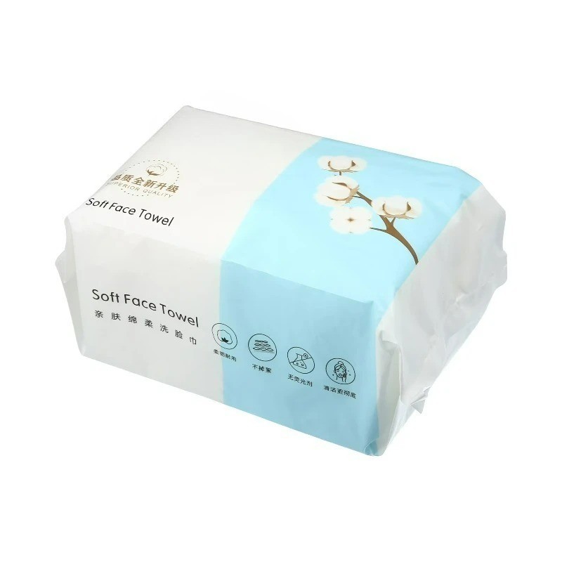 60PCS Disposable Face Towels Wet & Dry Facial Tissue Soft White Skin Care Wipes